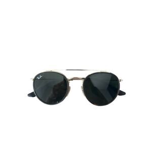 Ray-Ban Round Gold Arista Green Double Bridge Sunglasses RB3647N with case